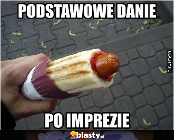 Podstawowe danie po imprezie