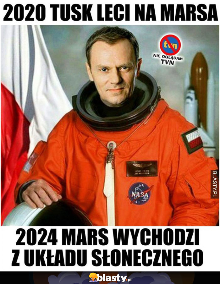 2020 rok Donald Tusk leci na marsa