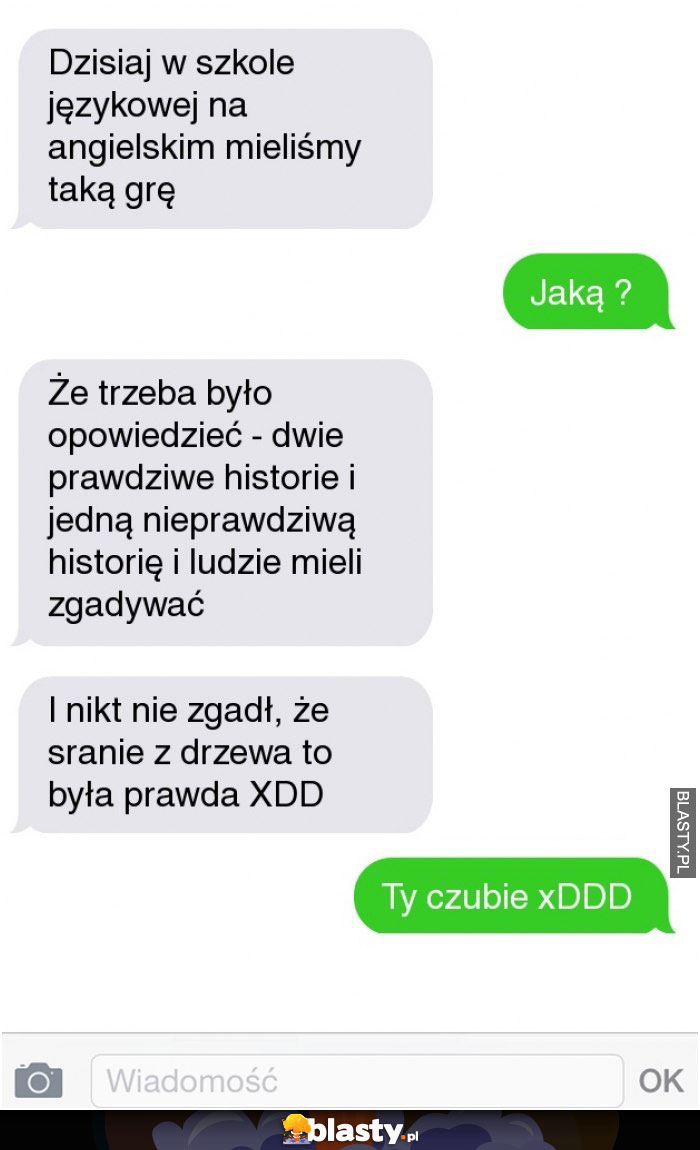 Dzisiaj mieliśmy taką grę na angielskim