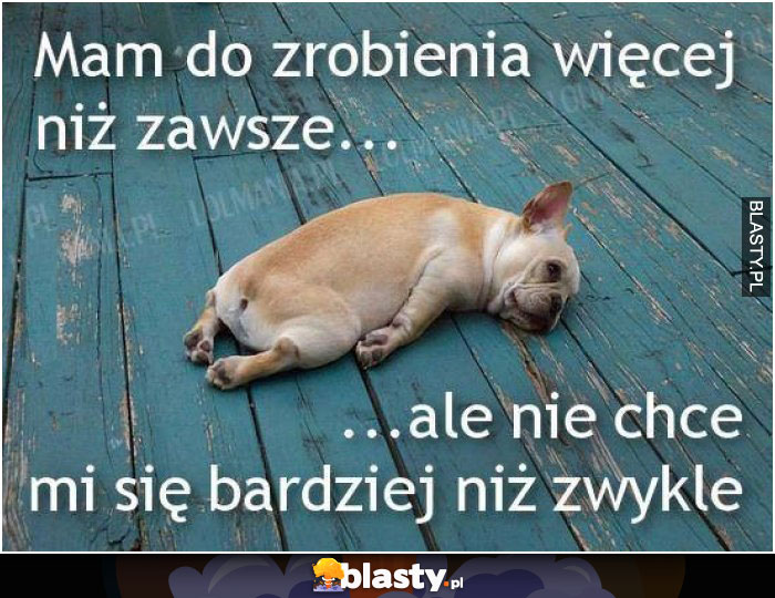 Nie chce mi się...