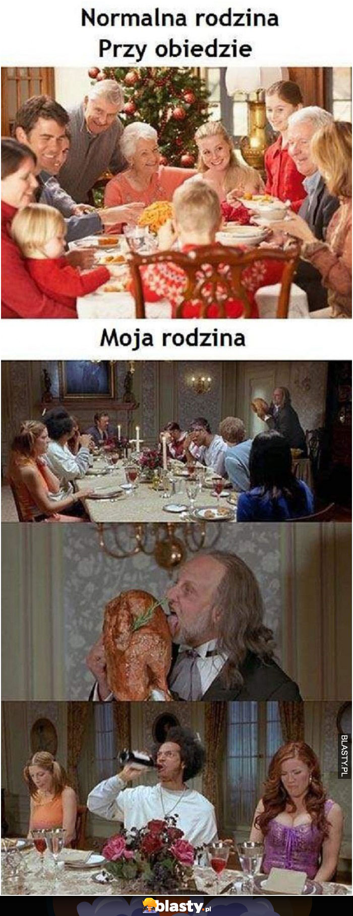 Normalna rodzina przy obiedzie VS moja rodzina