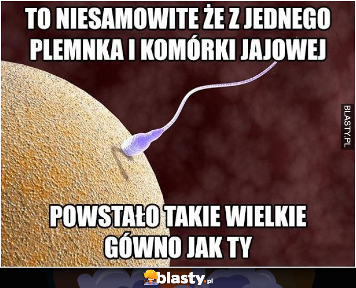 To niesamowite, że z jednego plemnika i jednej komórki jajowej powstaje