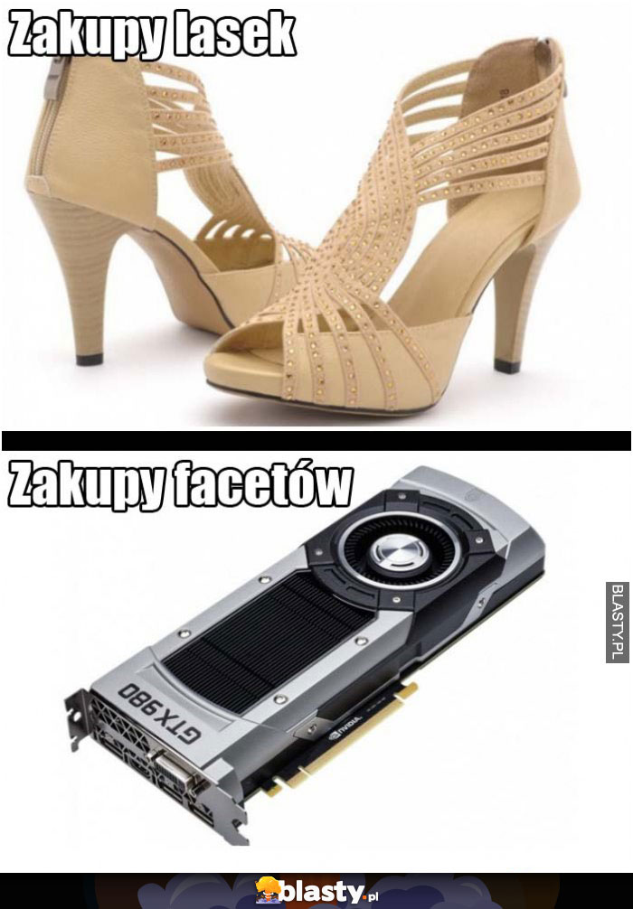 Zakupy lasek VS zakupy facetów