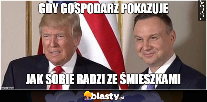 Gdy gospodarz pokazuje jak sobie radzi ze śmieszkami