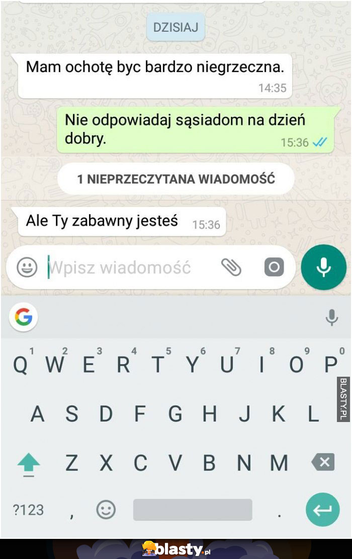 Mam ochotę być bardzo niegrzeczna