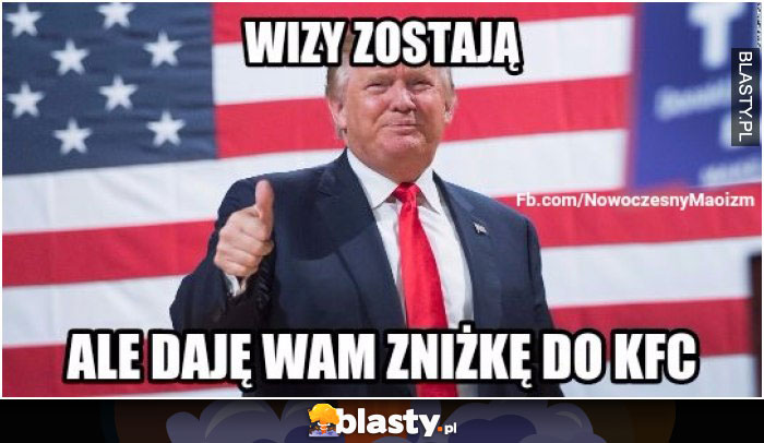 Wizy zostają ale daj wam zniżkę do, kfc