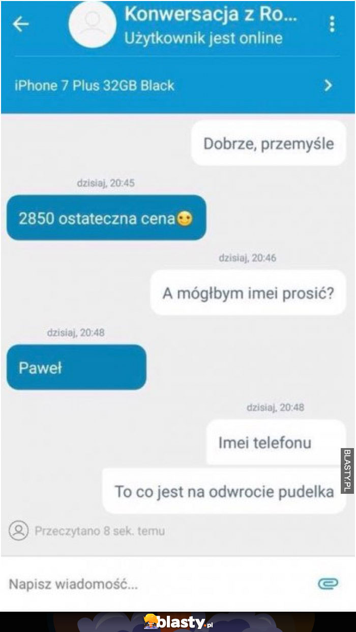 A mógłbym imei poprosić