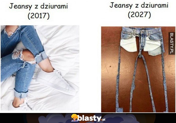 Jeansy z dziurami