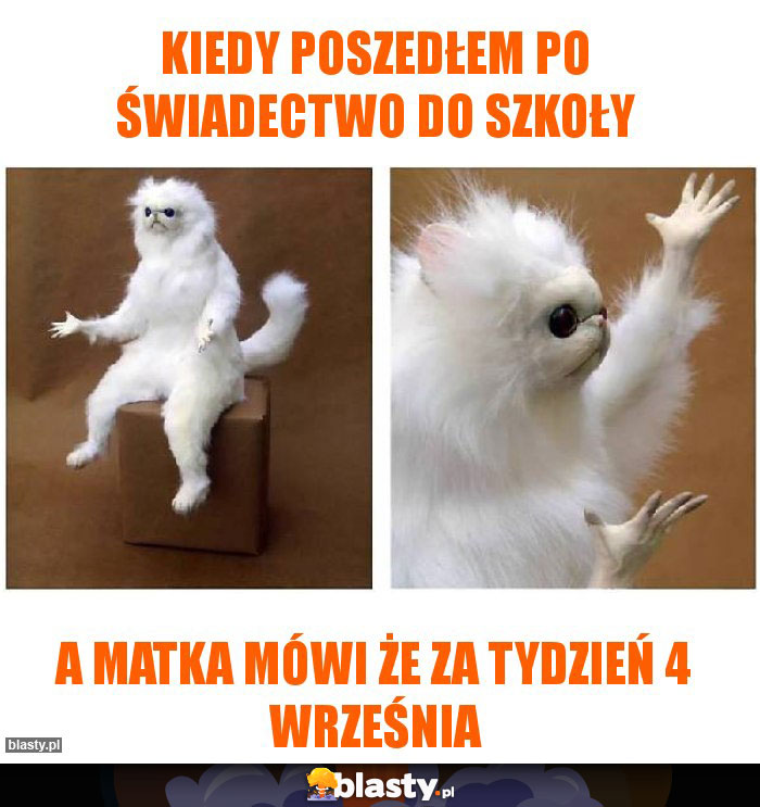 Kiedy poszedłem po świadectwo do szkoły