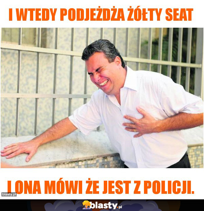 I wtedy podjeżdża żółty seat