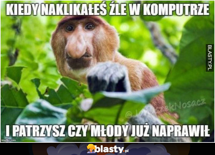 Kiedy naklikałeś źle w komputerze i patrzysz