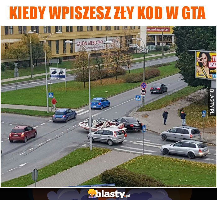 Kiedy wpiszesz zły kod w gta