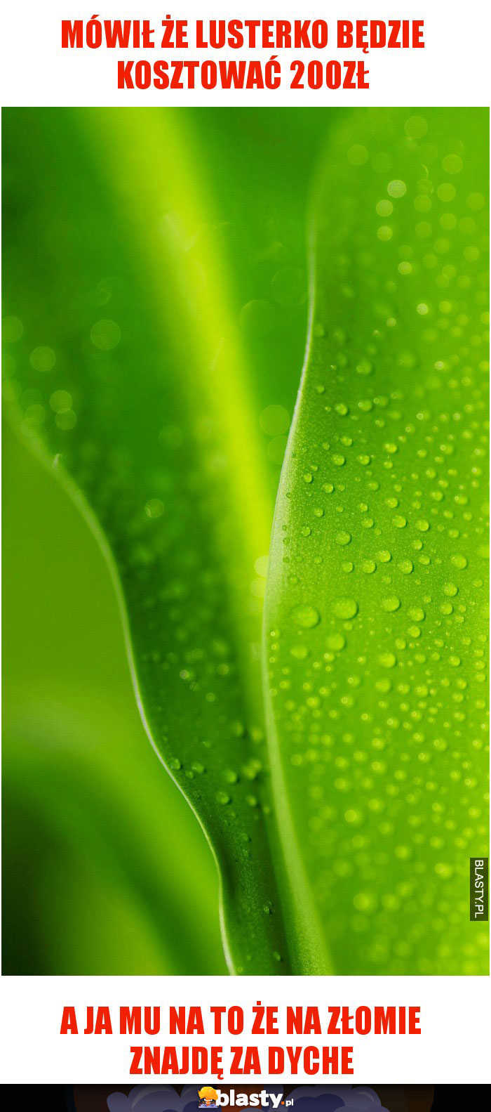 Mówił że lusterko będzie kosztować 200zł