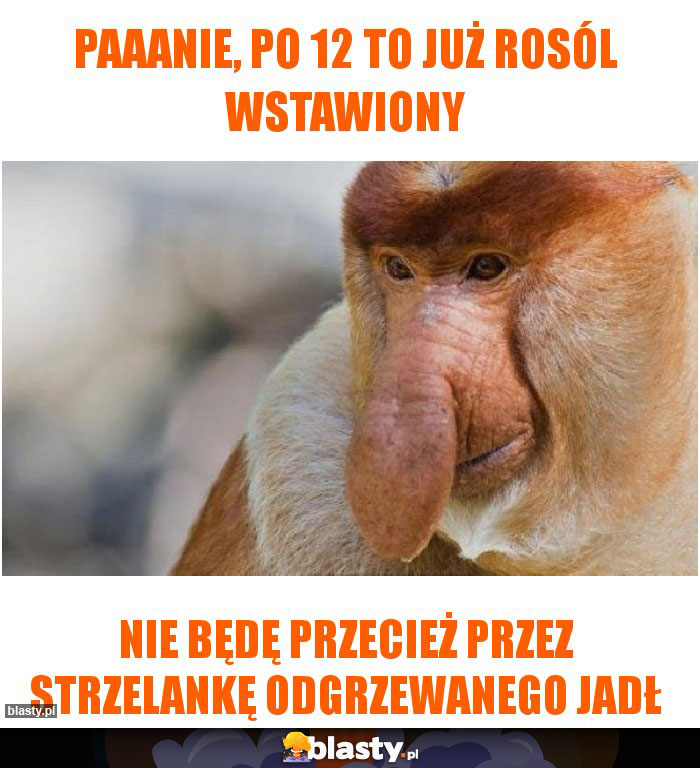 Paaanie, po 12 to już rosól wstawiony