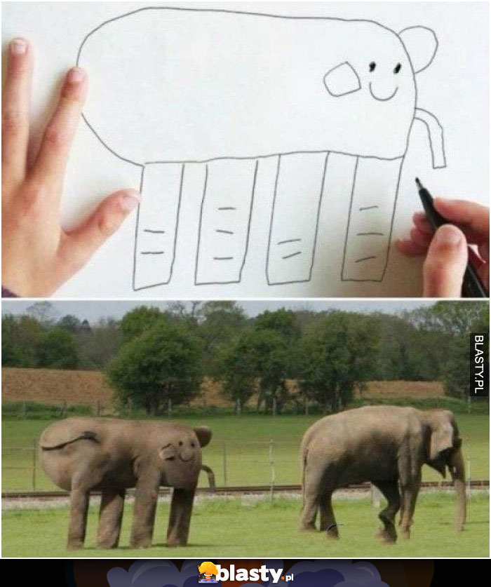 A słonia rysuje tak