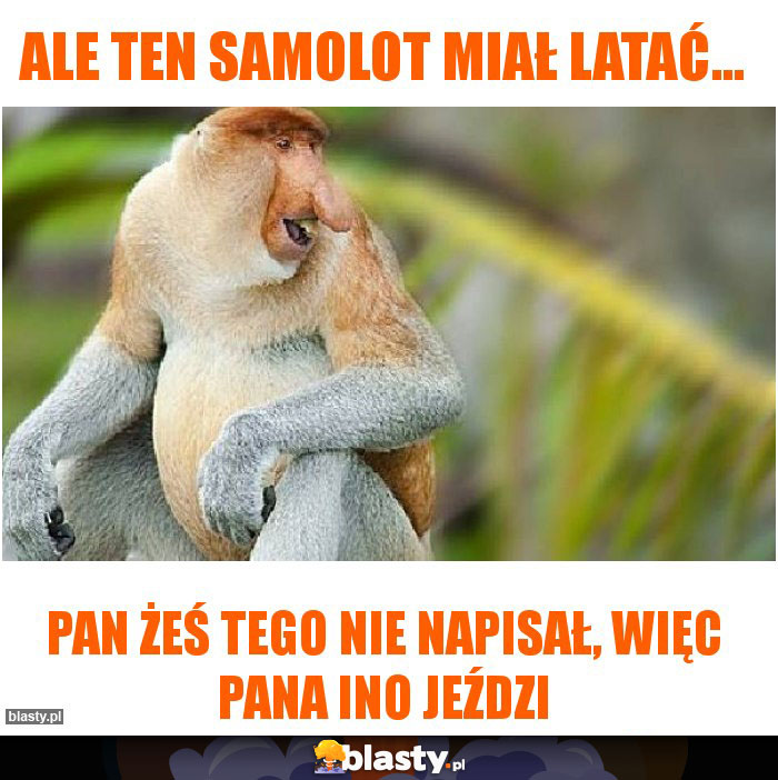 Ale ten samolot miał latać...