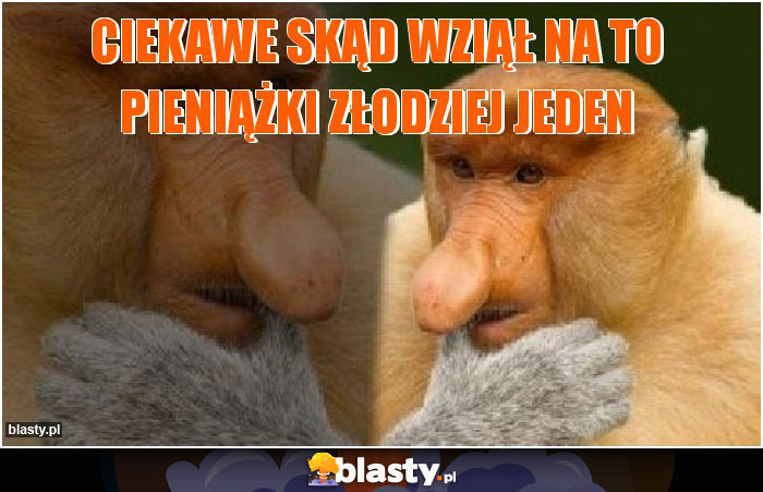 Ciekawe skąd wziął na to pieniążki złodziej jeden