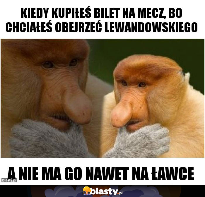 Kiedy kupiłeś bilet na mecz, bo chciałeś obejrzeć Lewandowskiego