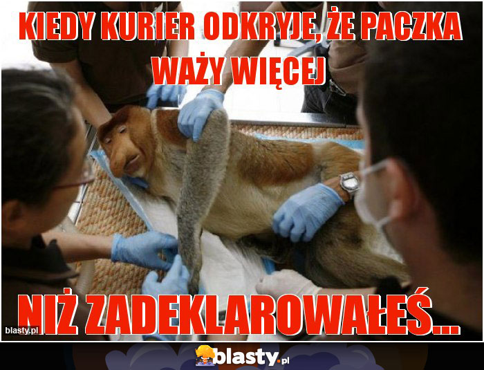 Kiedy kurier odkryje, że paczka waży więcej