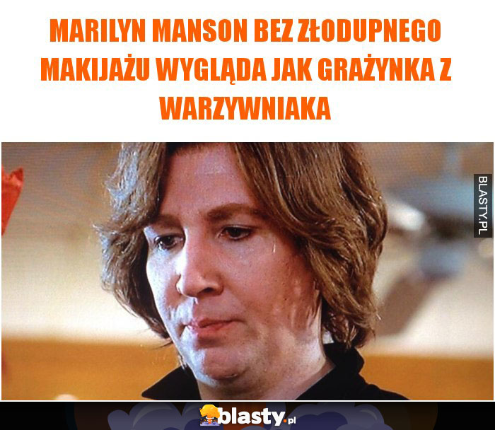 Marilyn Manson bez złodupnego makijażu wygląda jak Grażynka z warzywniaka