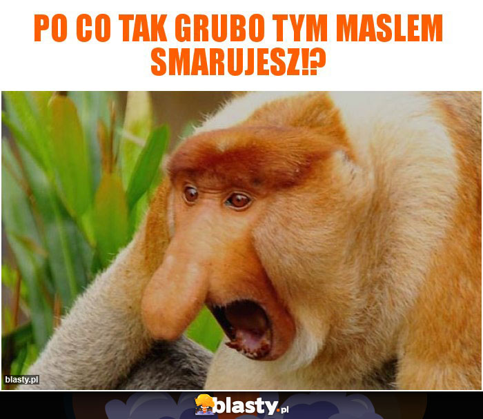 Po co tak grubo tym maslem smarujesz!?