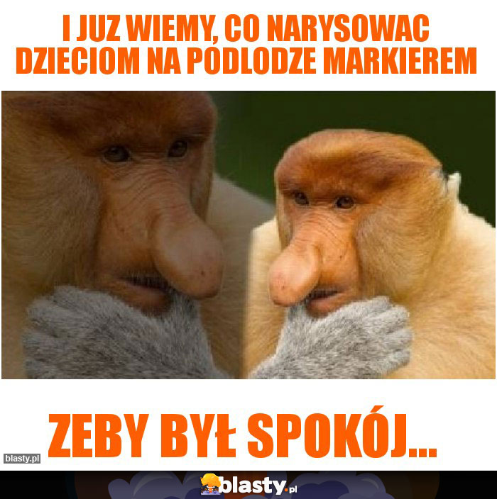 I juz wiemy, co narysowac dzieciom na podlodze markierem