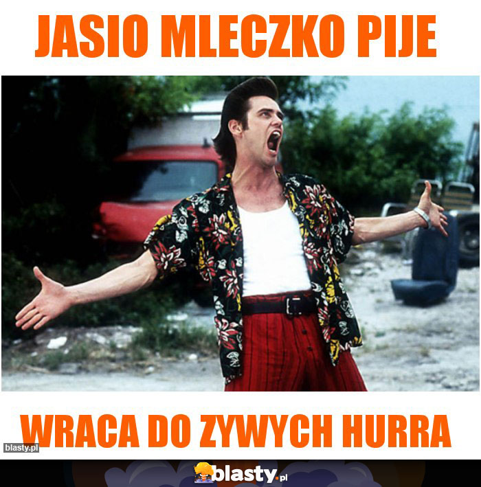 Jasio mleczko pije