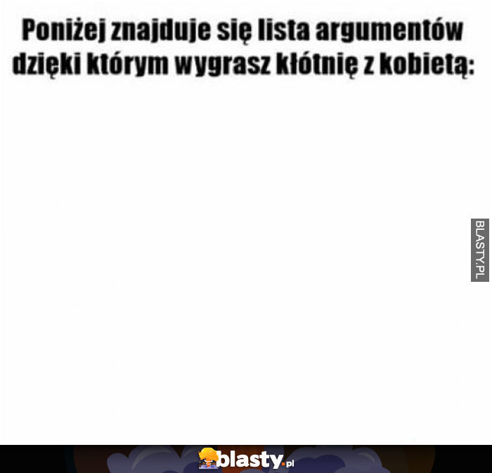 Poniże znajduję się lista argumentów...