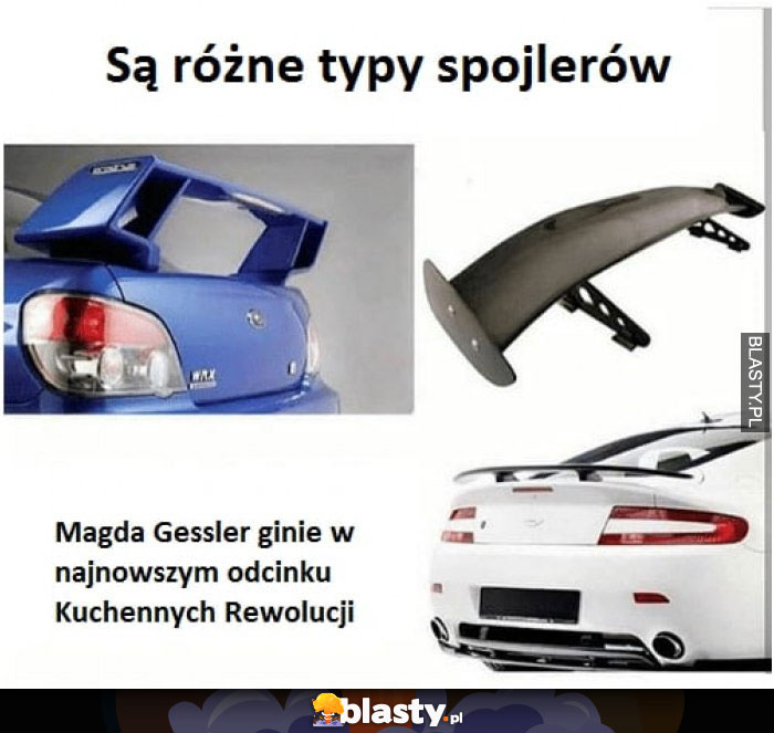 Są różne typy spoilerów