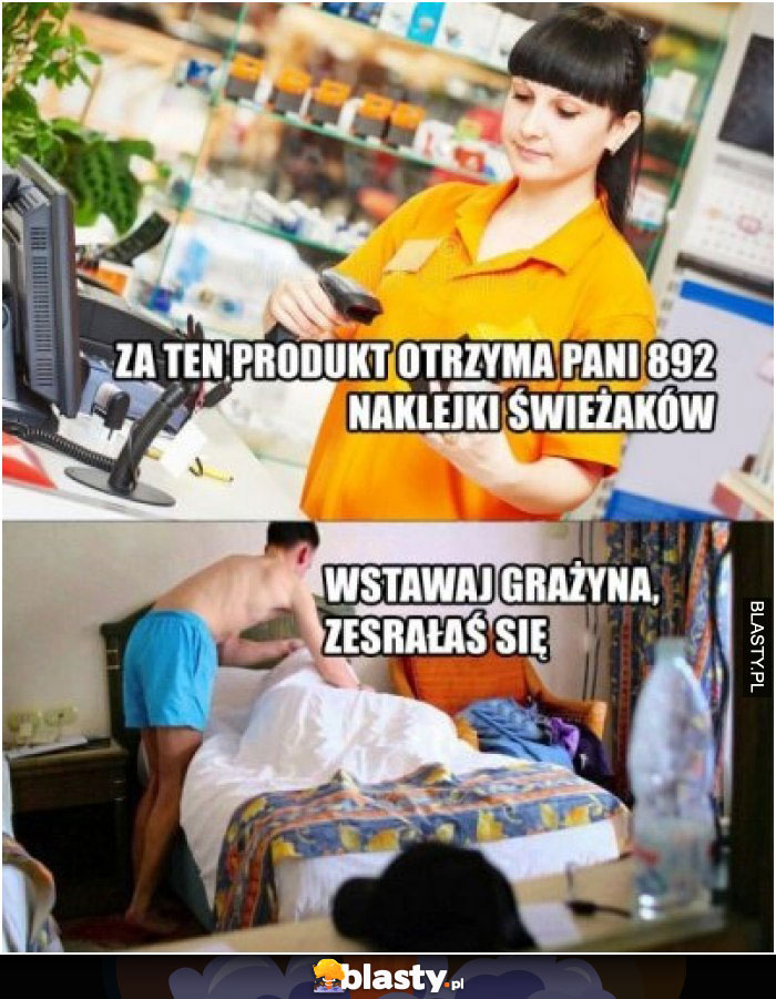 Za ten produkt otrzyma Pani 892 naklejki świeżaków