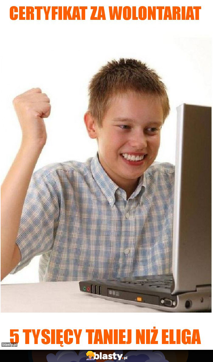 CERTYFIKAT ZA WOLONTARIAT