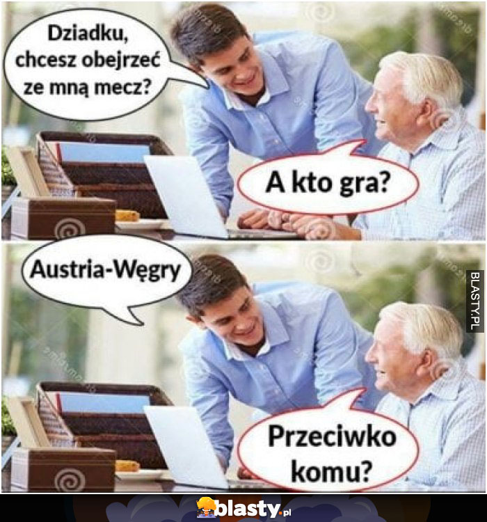 Dziadku chcesz obejrzeć ze mną mecz ?