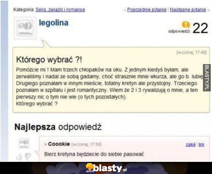 Którego chłopaka wybrać