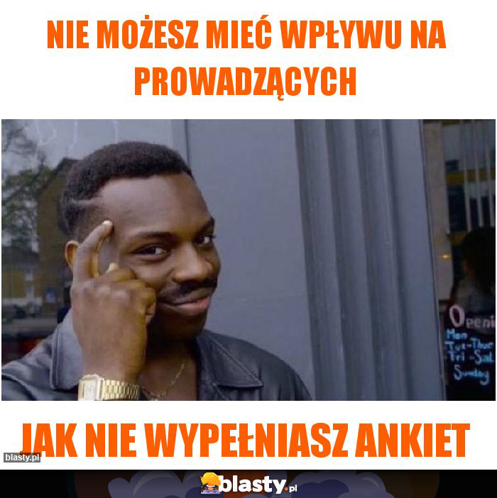 Nie możesz mieć wpływu na prowadzących