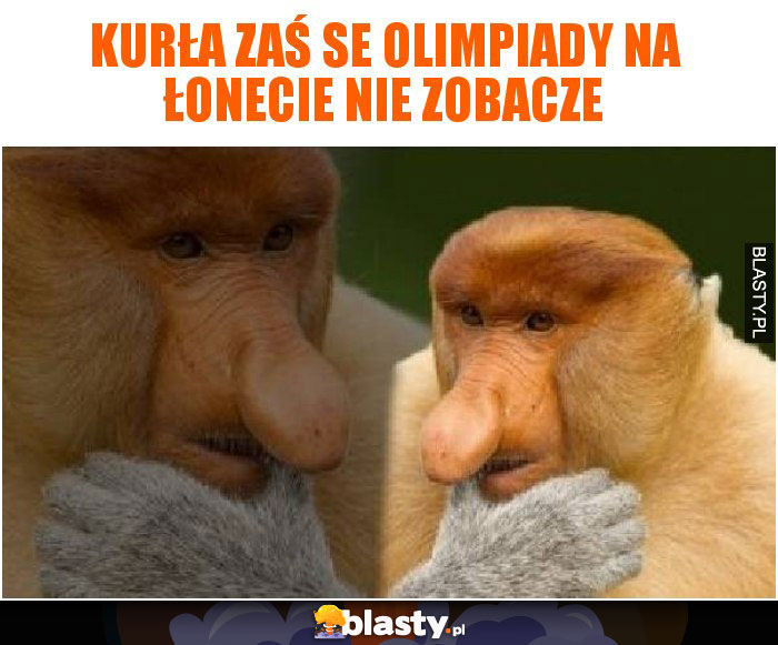 Kurła zaś se olimpiady na łonecie nie zobacze