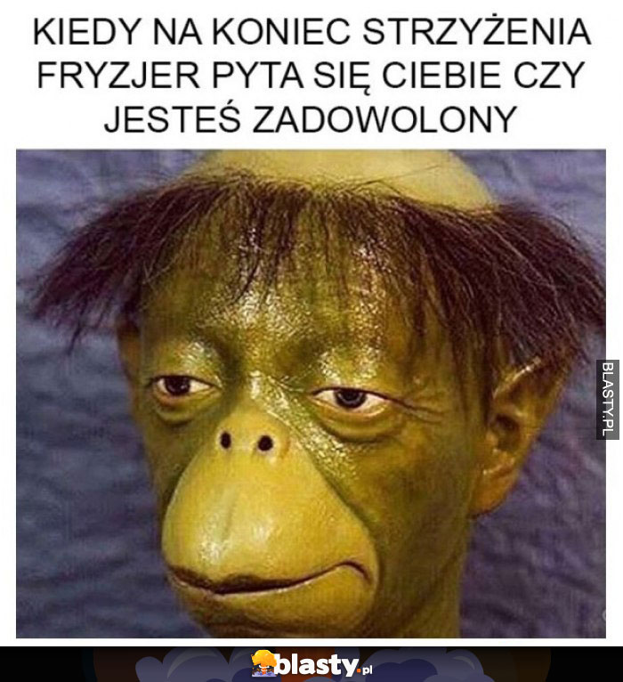 Kiedy na koniec strzyżenia fryzjer pyta