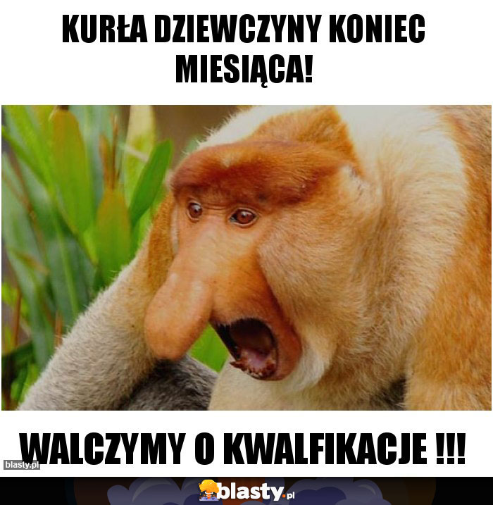 Kurła dziewczyny koniec miesiąca!