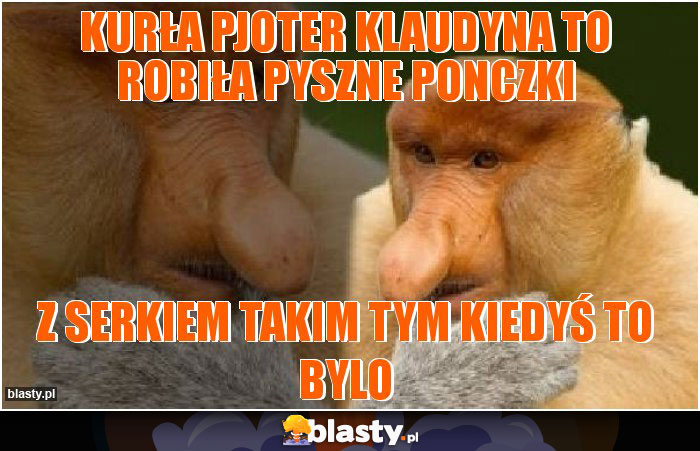 Kurła pjoter Klaudyna to robiła pyszne ponczki