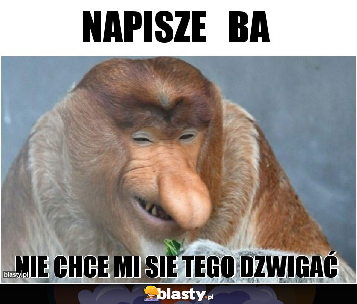 NAPISZE   BA