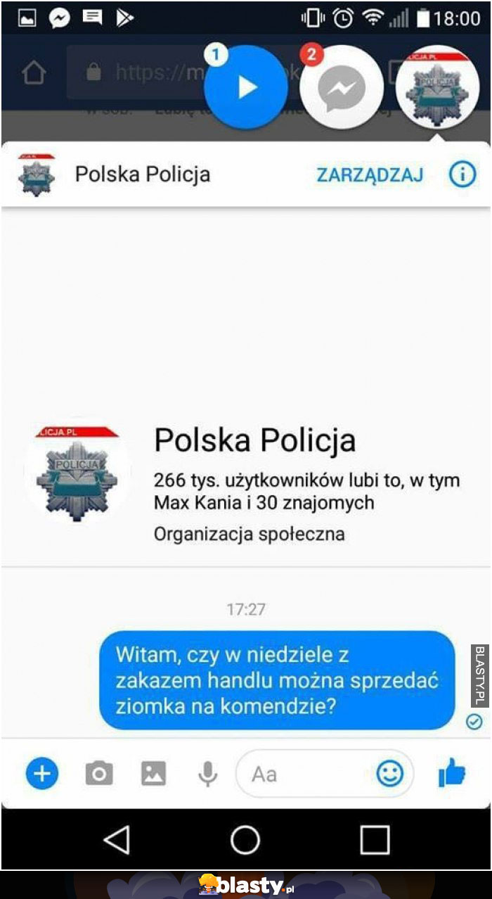 Polska policja - zakaz handlu