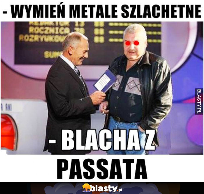 Wymień metale szlachetne