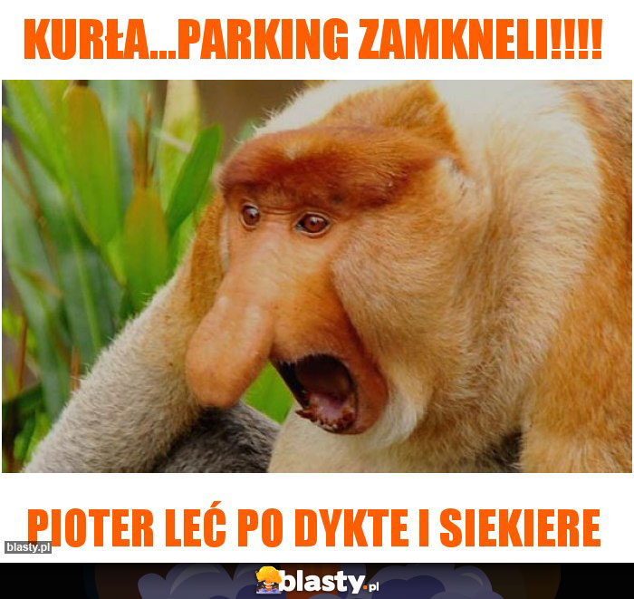 Kurła...parking zamkneli!!!!