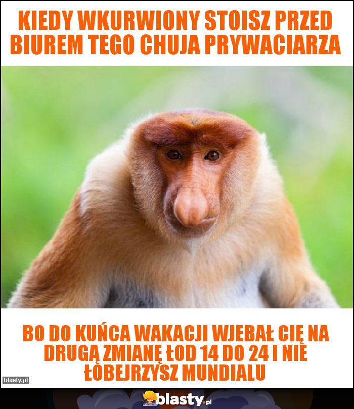 KIEDY WKURWIONY STOISZ PRZED BIUREM TEGO CHUJA PRYWACIARZA
