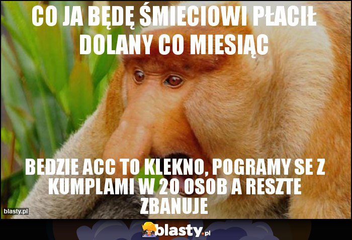 CO ja będę śmieciowi płacił dolany co miesiąc