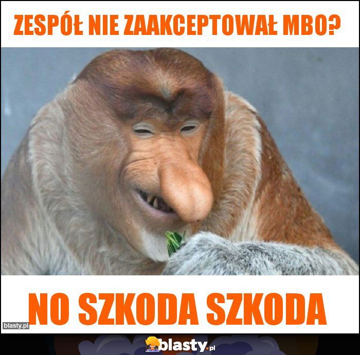 Zespół nie zaakceptował MBO?