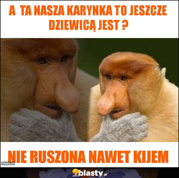 A  ta nasza Karynka to jeszcze dziewicą jest ?