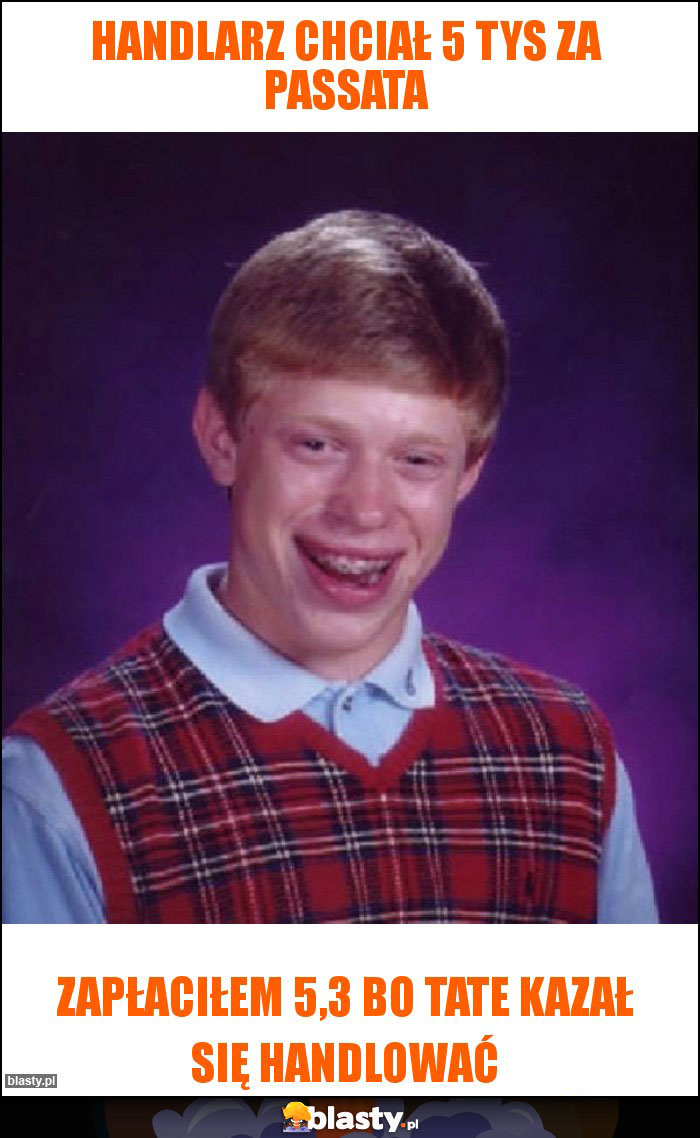 Handlarz chciał 5 tys za passata