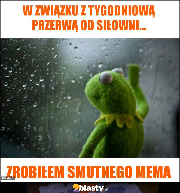 W związku z tygodniową przerwą od siłowni...
