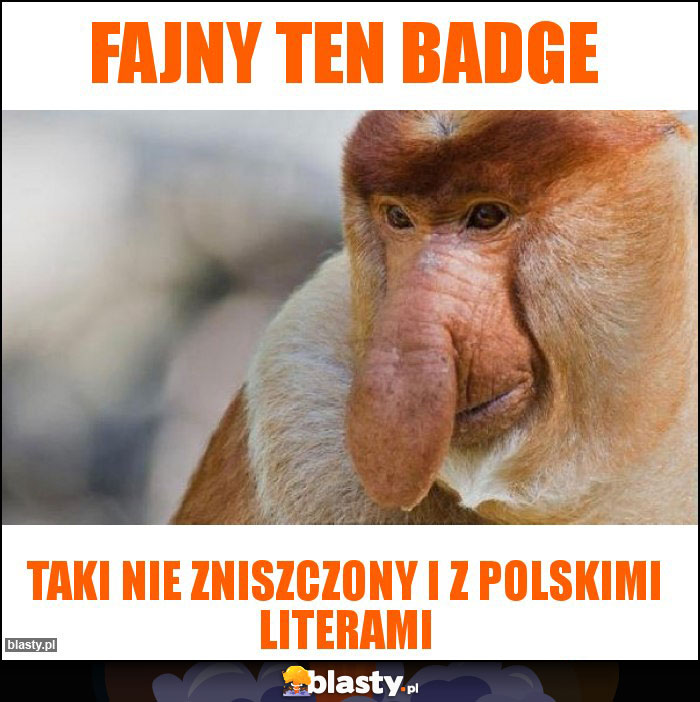 Fajny ten badge