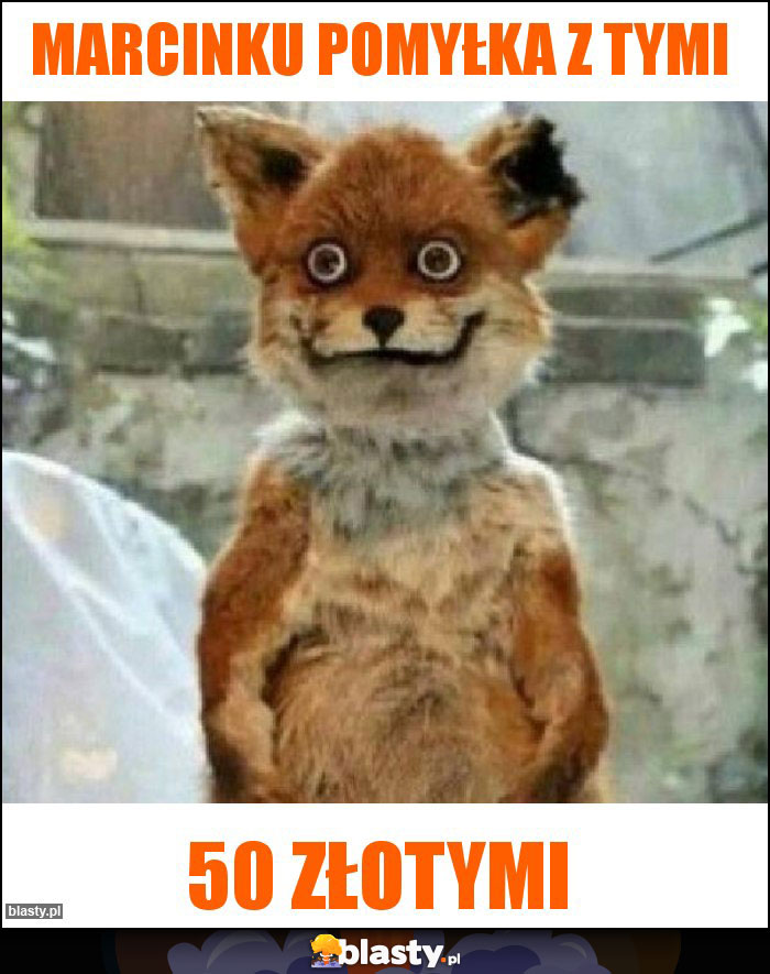 Marcinku pomyłka z tymi